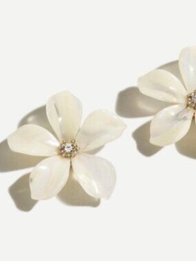 NEW J. Crew Acetate Floral Earrings